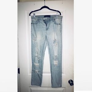 Express “Girlfriend” Distressed Jeans